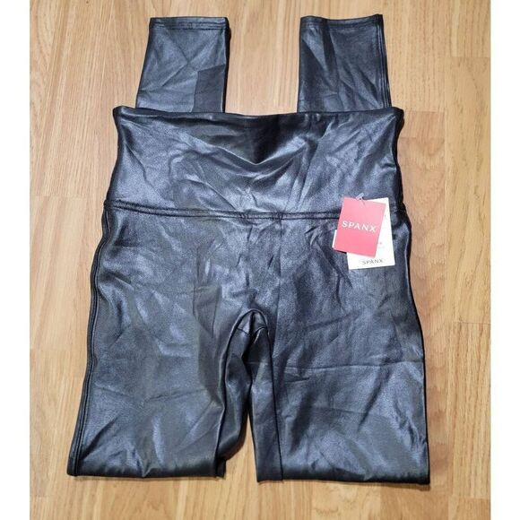 Spanx Faux Leather Leggings M - Picture 2 of 7